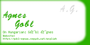 agnes gobl business card